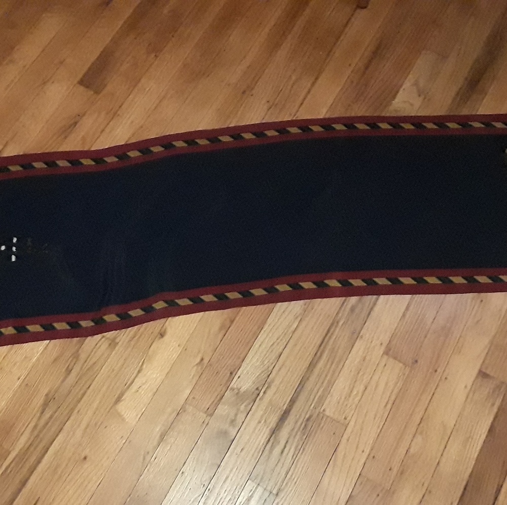 Navy blue silk scarf